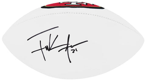 Frank Gore Signed 49ers Logo White Panel Full Size Football - (SCHWARTZ COA)