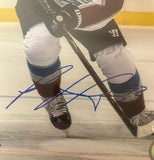 Gabriel Landeskog Autographed 8x10 White Jersey Photo with Plaque -- JSA COA