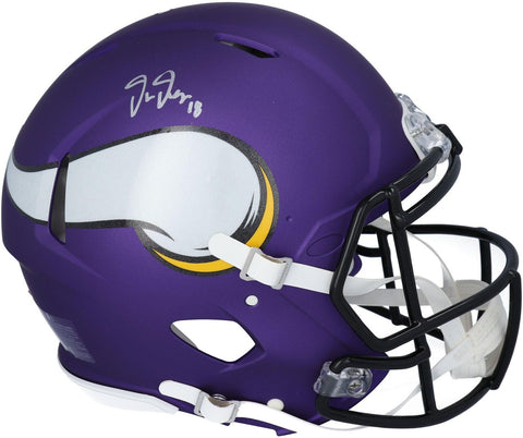 Justin Jefferson Minnesota Vikings Autographed Riddell Speed Authentic Helmet