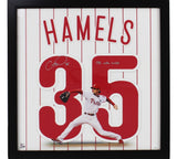 Cole Hamels Signed Philadelphia Phillies Framed 18x18 MLB Print with "08 WS MVP"