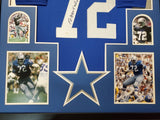 FRAMED DALLAS COWBOYS ED "TOO TALL" JONES AUTOGRAPHED SIGNED JERSEY JSA COA