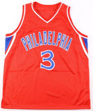 Allen Iverson Signed Philadelphia 76ers Red Jersey (JSA COA) #1 Pick 1996 Draft