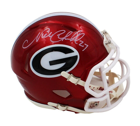 Nick Chubb Signed Georgia Bulldogs Speed Flash NCAA Helmet