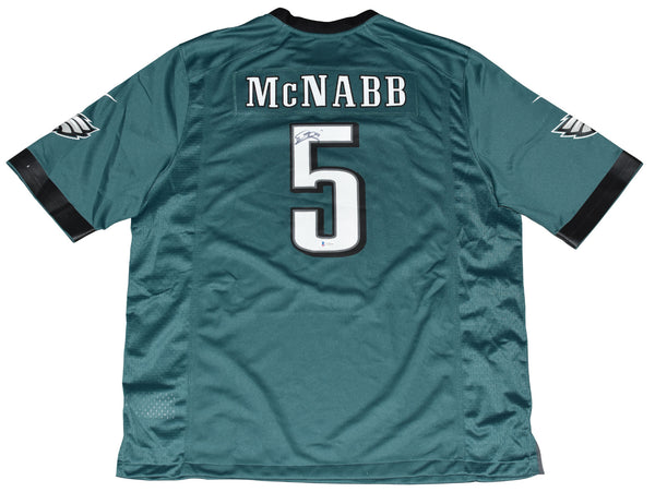 DONOVAN McNABB SIGNED PHILADELPHIA EAGLES #5 GREEN NIKE JERSEY BECKETT