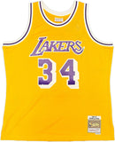 LAKERS SHAQUILLE O'NEAL AUTOGRAPHED M&N 1996-97 HWC JERSEY XL BECKETT 235512