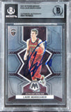 Cavaliers Lauri Markkanen Signed 2021 Panini Mosaic #142 Card BAS Slabbed