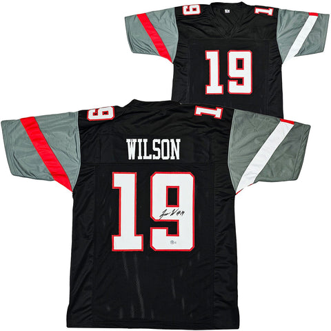 TEXAS TECH TYREE WILSON AUTOGRAPHED SIGNED BLACK JERSEY BECKETT WITNESS 215903