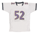 Ray Lewis of the Baltimore Ravens Autographed Custom White Jersey Beckett