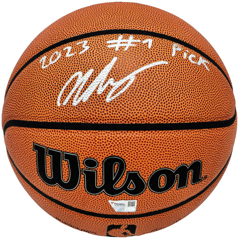VICTOR WEMBANYAMA AUTOGRAPHED IO BASKETBALL SPURS 2023 1 PICK FANATICS 224374