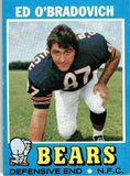 Ed O'Bradovich Signed Chicago Bears Jersey (Beckett) Da Bearsss D.E. 1962-1971