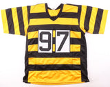 Cameron Heyward Signed Steelers Bumble Bee Throwback Jersey (Beckett) D.T.