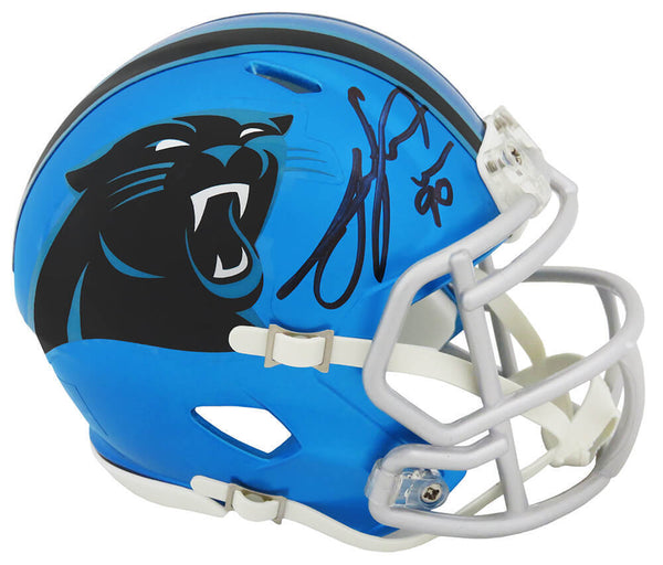 carolina panthers mini football helmet with case Julius Peppers Signed Carolina Panthers FLASH Riddell Speed Mini Helme – Super Sports Center