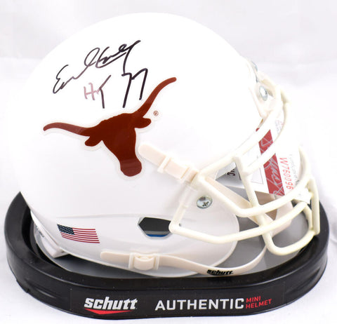 Earl Campbell HT Autographed Texas Longhorns Schutt Mini Helmet- JSA W *Black