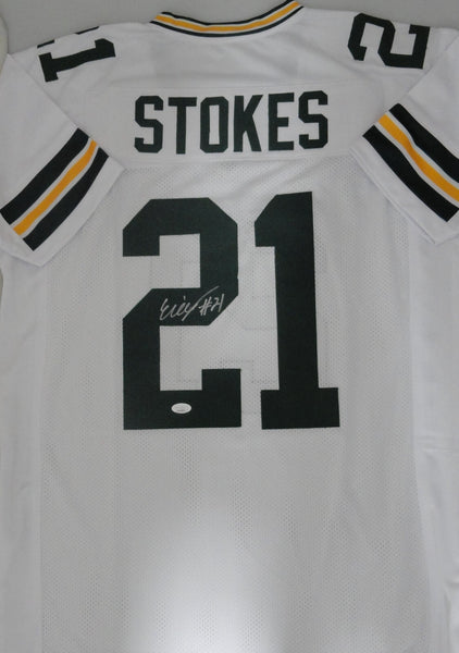 Packers Defensive Back ERIC STOKES Signed Custom Replica White Jersey AUTO - JSA
