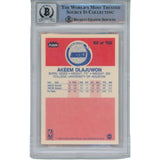 Hakeem Olajuwon Signed 1986 Fleer #82 Grade 10 Auto Beckett 42263