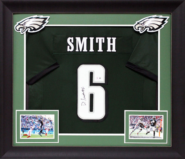 DeVonta Smith Authentic Signed Green Pro Style Framed Jersey BAS Witnessed