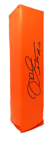 Tampa Bay Buccaneers Mike Alstott Signed Orange Endzone Pylon - SCHWARTZ COA
