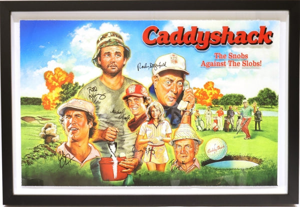 Caddyshack Six Fax Signatures 31.5"x21.5" Framed "The Snobs Against the Slobs"