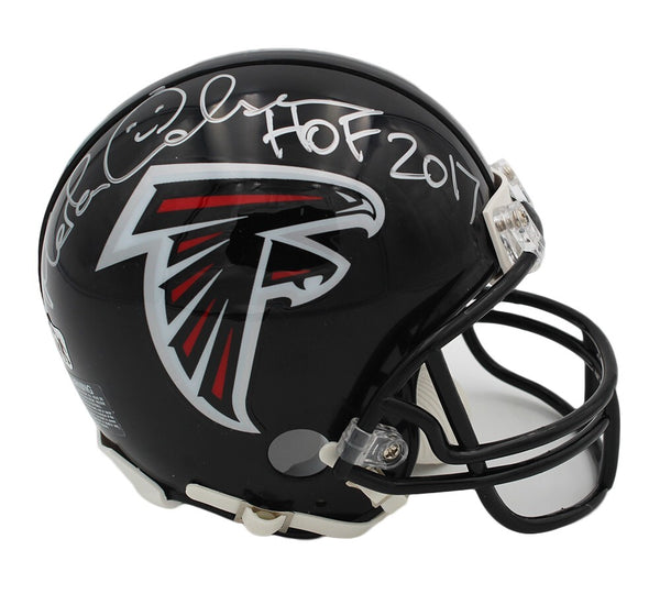 Morten Andersen Signed Atlanta Falcons Throwback NFL Mini Helmet with "HOF 2017"