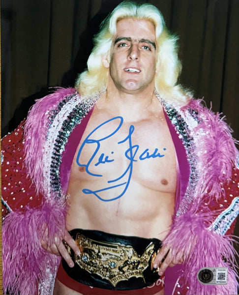 RIC FLAIR Signed 8x10 Photo #1 AUTO - WWE, WCW, NWA, TNA Hall of Famer - BAS