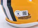 CHRISTIAN WATSON AUTOGRAPHED PACKERS YELLOW MINI HELMET BECKETT 221142