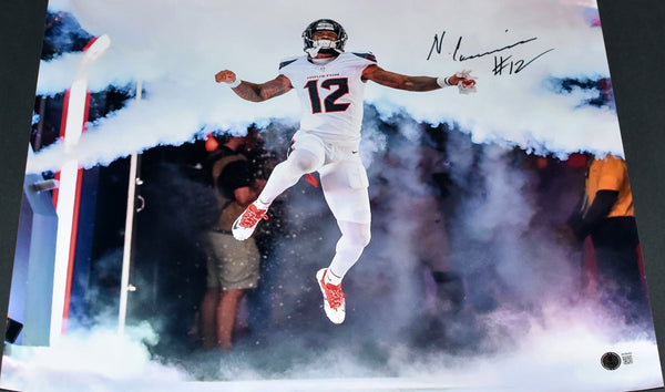 NICO COLLINS AUTOGRAPHED HOUSTON TEXANS TUNNEL SMOKE 16x20 PHOTO BECKETT