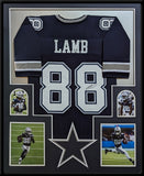FRAMED DALLAS COWBOYS CEEDEE LAMB AUTOGRAPHED SIGNED JERSEY JSA COA