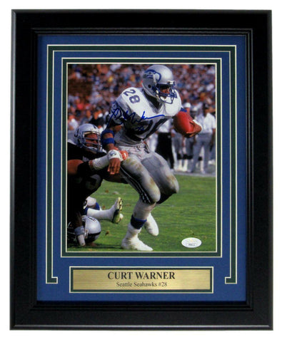Curt Warner Seattle Seahawks Signed/Autographed 8x10 Photo Framed JSA 162258