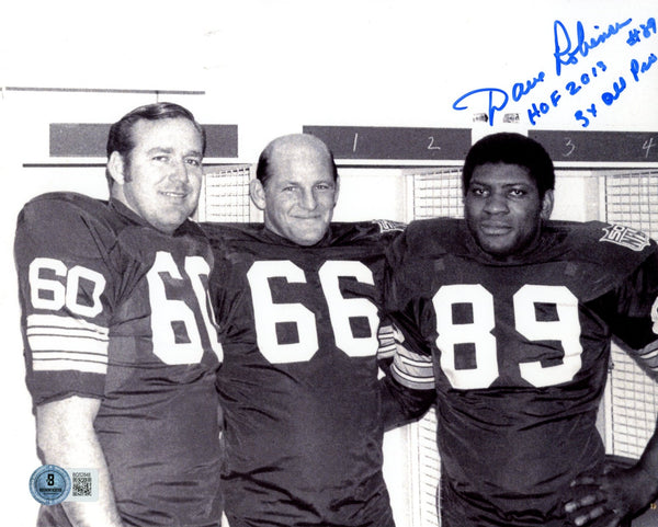 Dave Robinson Autographed Green Bay Packers 8x10 Photo 2 Insc Beckett 57363