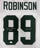 DAVE ROBINSON - Packers - Signed White Custom Jersey AUTO - w/ HOF 2013 - JSA