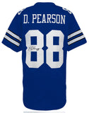Drew Pearson (COWBOYS) Signed Navy Custom Football Jersey -(SCHWARTZ SPORTS COA)