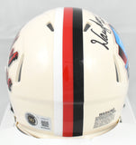 Warren Moon Autographed Hall of Fame Retro Speed Mini Helmet HOF- Beckett W Holo