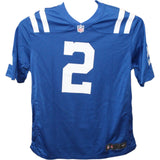 Carson Wentz Autographed Indianapolis Colts Nike Blue Jersey Beckett 43511