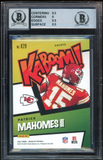 2021 Panini Absolute KABOOM! SSP #K29 Patrick Mahomes On Card BGS 9/10 Auto MINT