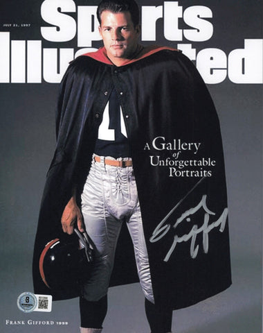 Frank Gifford Autographed 8x10 Photo New York Giants Beckett BAS QR #BS12999