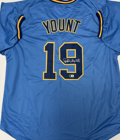 ROBIN YOUNT - Milwaukee Brewers - Signed Custom Powder Blue Jersey AUTO - BAS