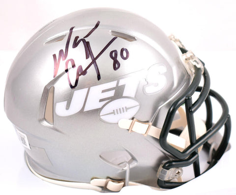 Wayne Chrebet Autographed New York Jets Flash Speed Mini Helmet - Beckett W Holo