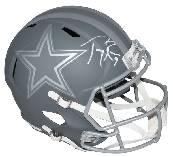 TONY ROMO SIGNED DALLAS COWBOYS SLATE FULL SIZE SPEED HELMET BECKETT