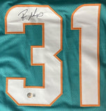 Raheem Mostert Signed Miami Dolphins Jersey (Beckett) 2023 NFL Rushing TDs Ldr