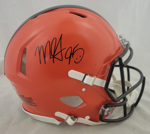MYLES GARRETT SIGNED CLEVELAND BROWNS F/S SPEED AUTHENTIC HELMET BECKETT QR