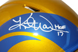 Kurt Warner Signed Los Angeles Rams Authentic Flash Helmet HOF Beckett 40388