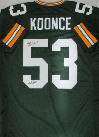 Packers GEORGE KOONCE Signed Custom Replica Green Jersey w/ SB XXXI AUTO - JSA