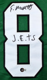 Elijah Moore Autographed Green Pro Style Jersey w/J.E.T.S *Smear-BAW Hologram