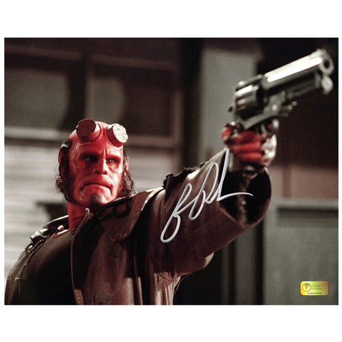 Ron Perlman Autographed Hellboy & The Samaritan Battle 8x10 Photo