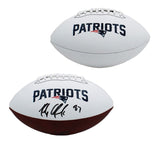 Rob Gronkowski Signed New England Patriots White NFL Football
