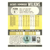 Dominique Wilkins Autographed 1990 Fleer #6 Trading Card Beckett 54202