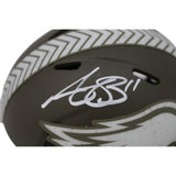 AJ Brown Autographed Philadelphia Eagles 22 Salute Mini Helmet Beckett 48828