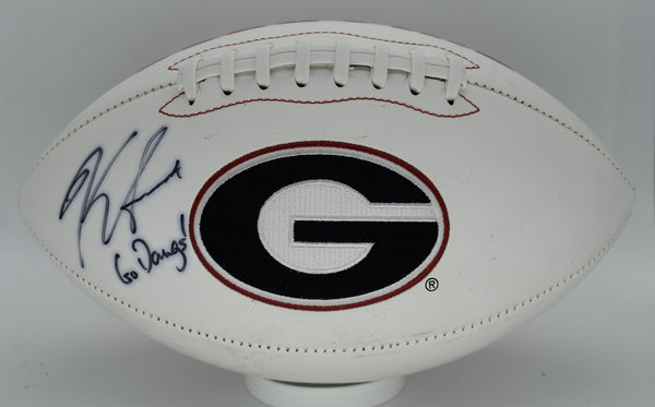 Kirby Smart Signed/Autographed Georgia Bulldogs Logo Football BAS 212316
