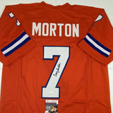 Autographed/Signed CRAIG MORTON Denver Orange Football Jersey JSA COA Auto