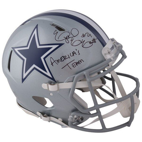 EZEKIEL ELLIOTT Autographed "Americas Team" Dallas Cowboys Speed Helmet FANATICS